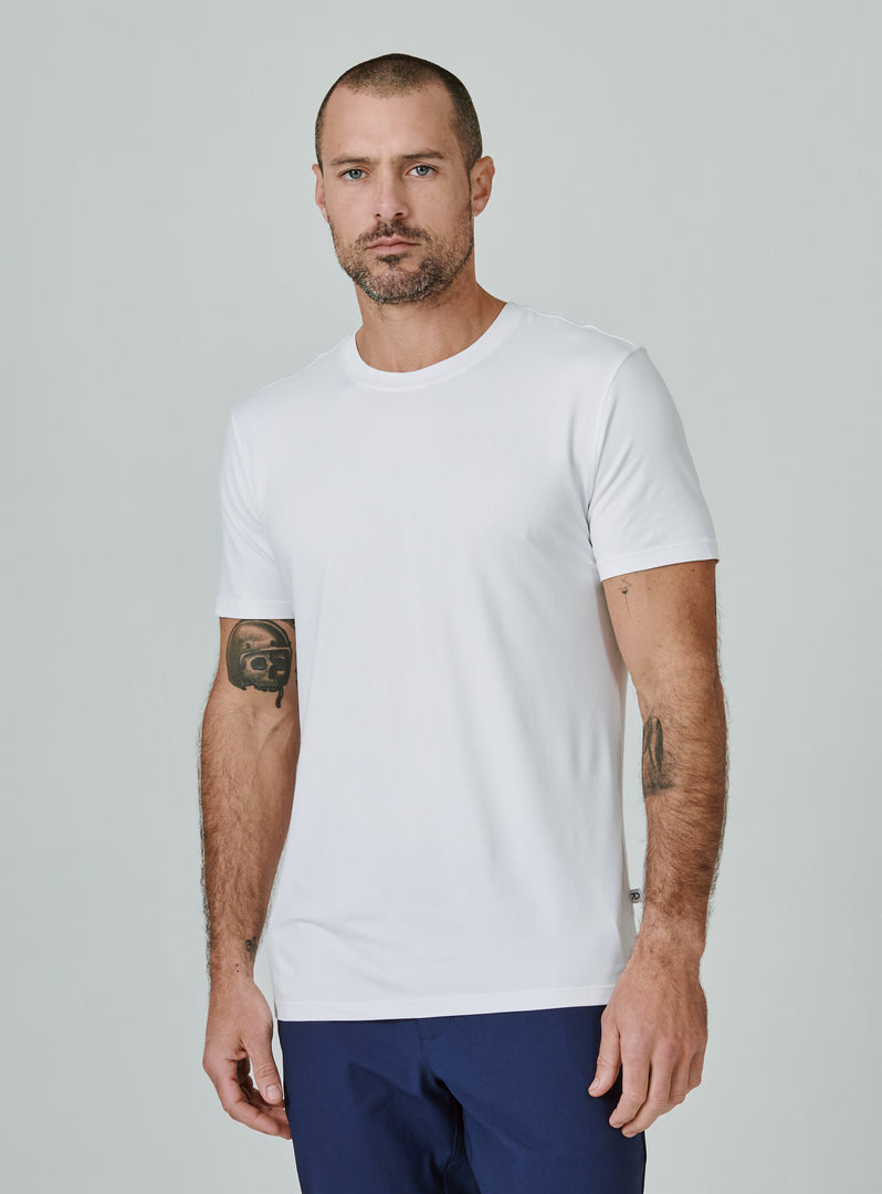 Solid Core Crew Neck Tee White