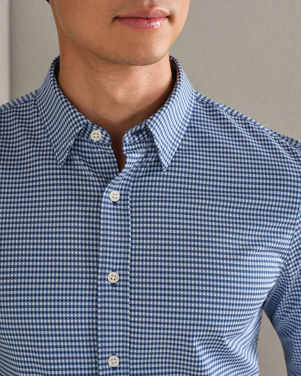 Commuter Shirt Navy Gingham