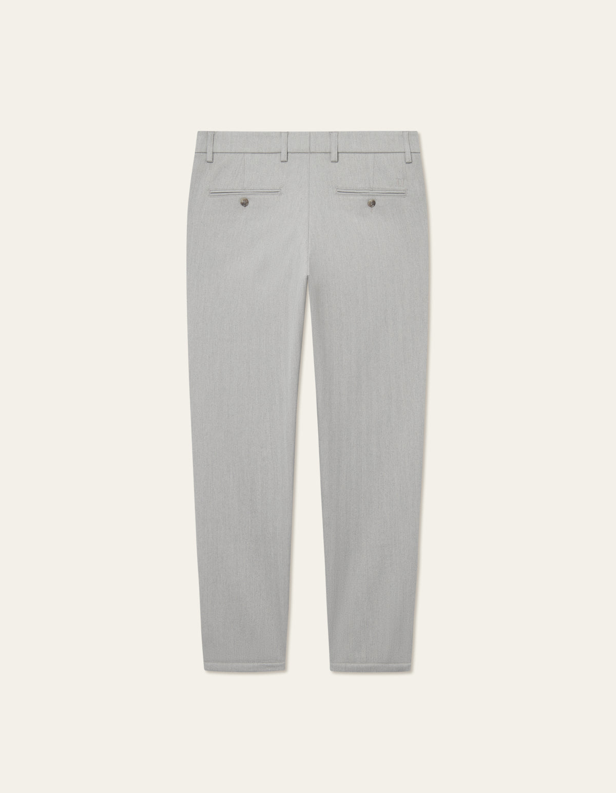 Como Herringbone Suit Pants Light Grey Melange