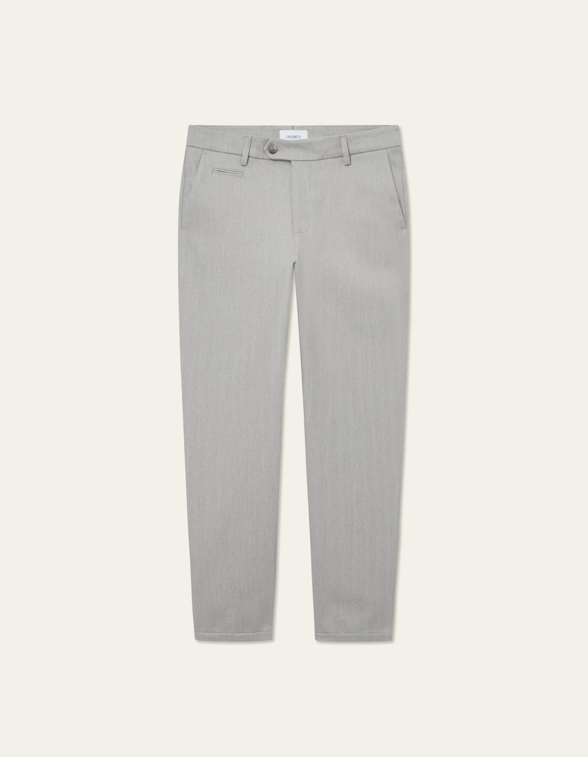 Como Herringbone Suit Pants Light Grey Melange