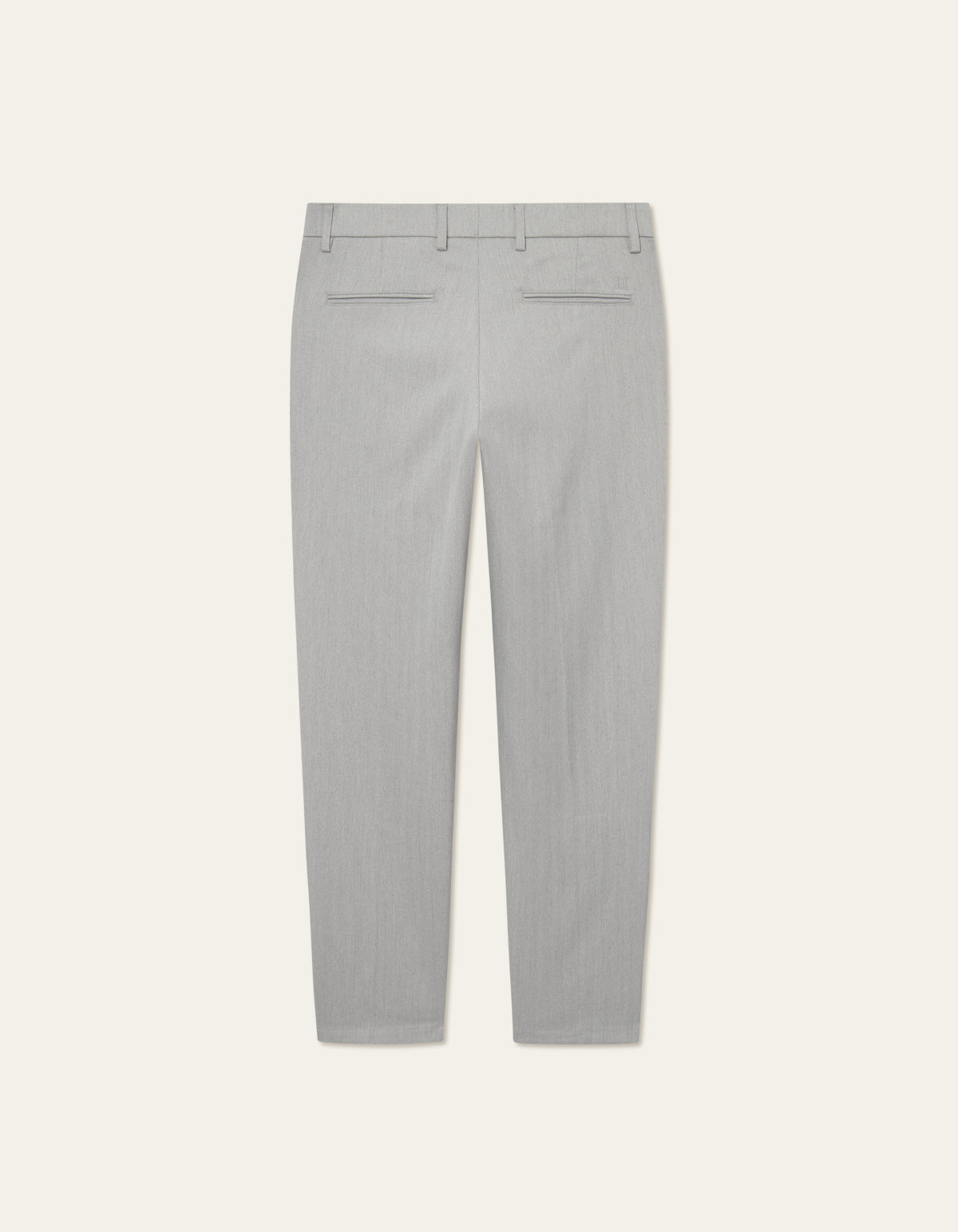 Como Reg Herringbone Suit Pants Light Grey Melange