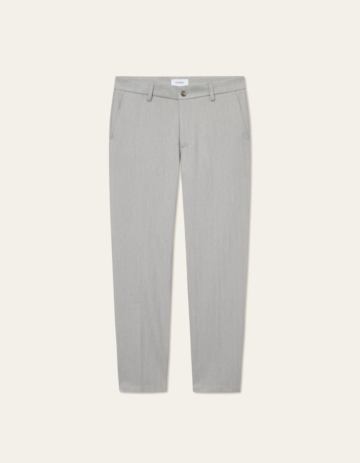 Como Reg Herringbone Suit Pants Light Grey Melange