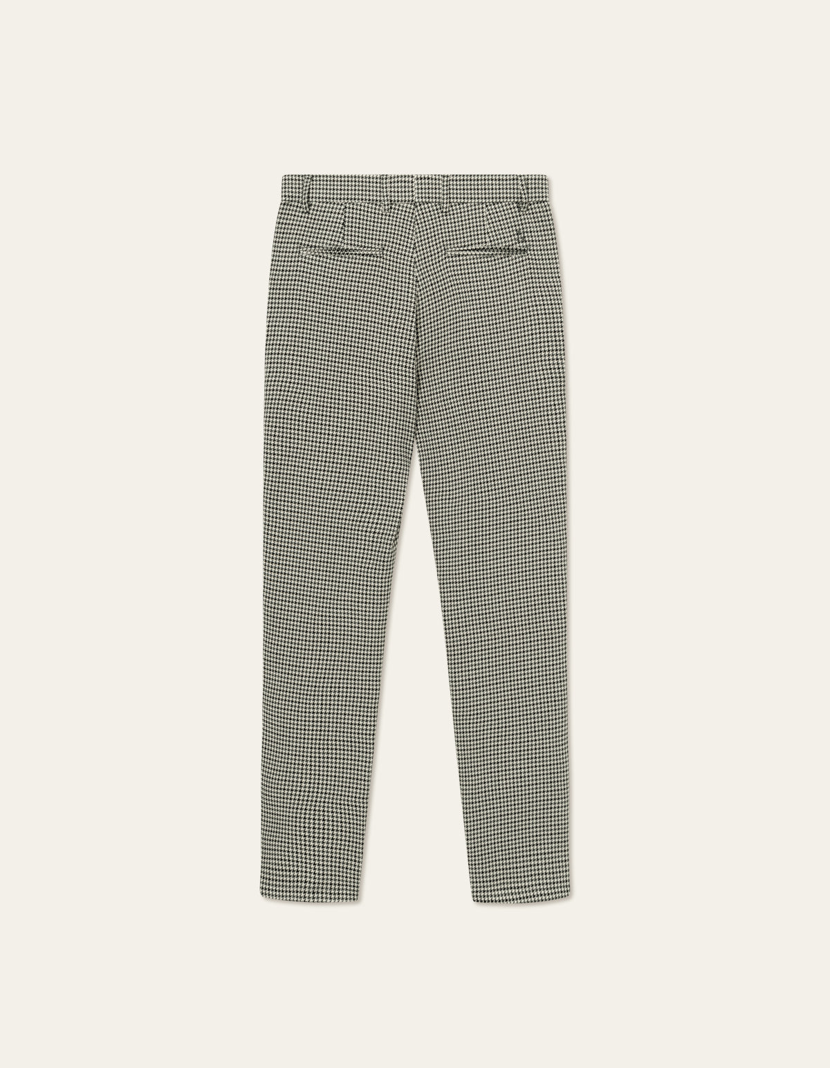 Como Reg Houndstooth Suit Pant in Light Desert Sand/Black