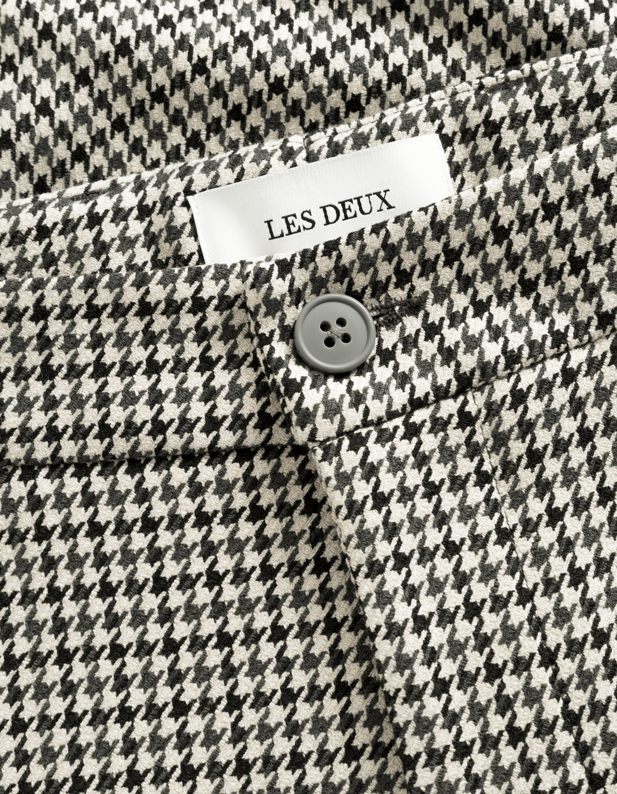 Como Reg Houndstooth Suit Pant in Light Desert Sand/Black