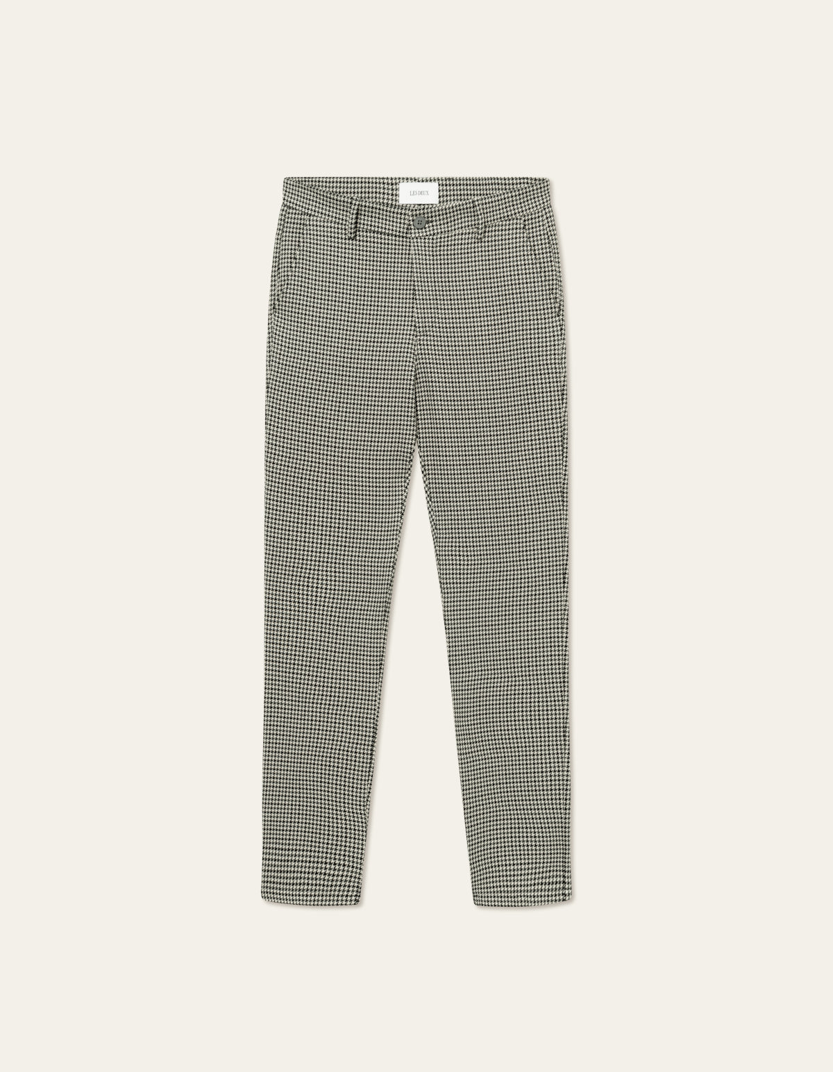 Como Reg Houndstooth Suit Pant in Light Desert Sand/Black