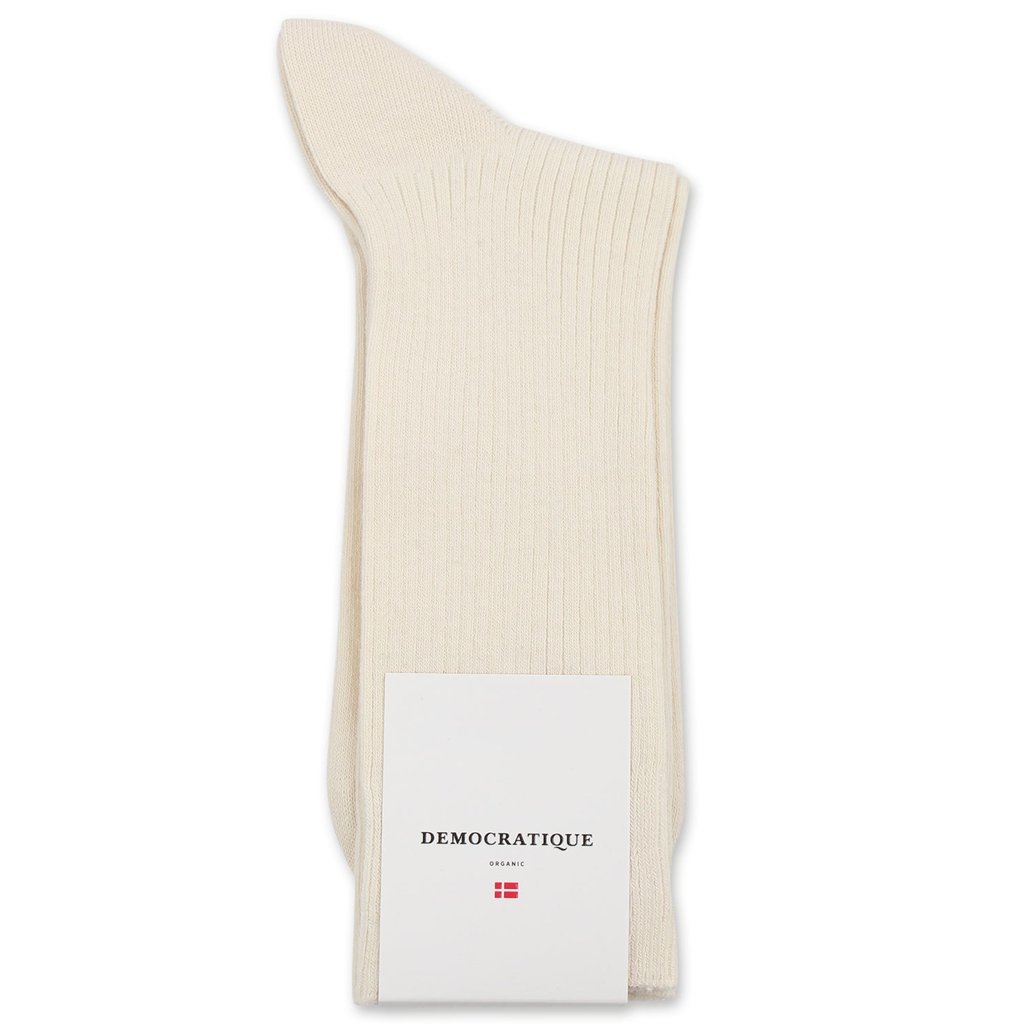 Fine Rib Organic Cotton Socks - Off-White