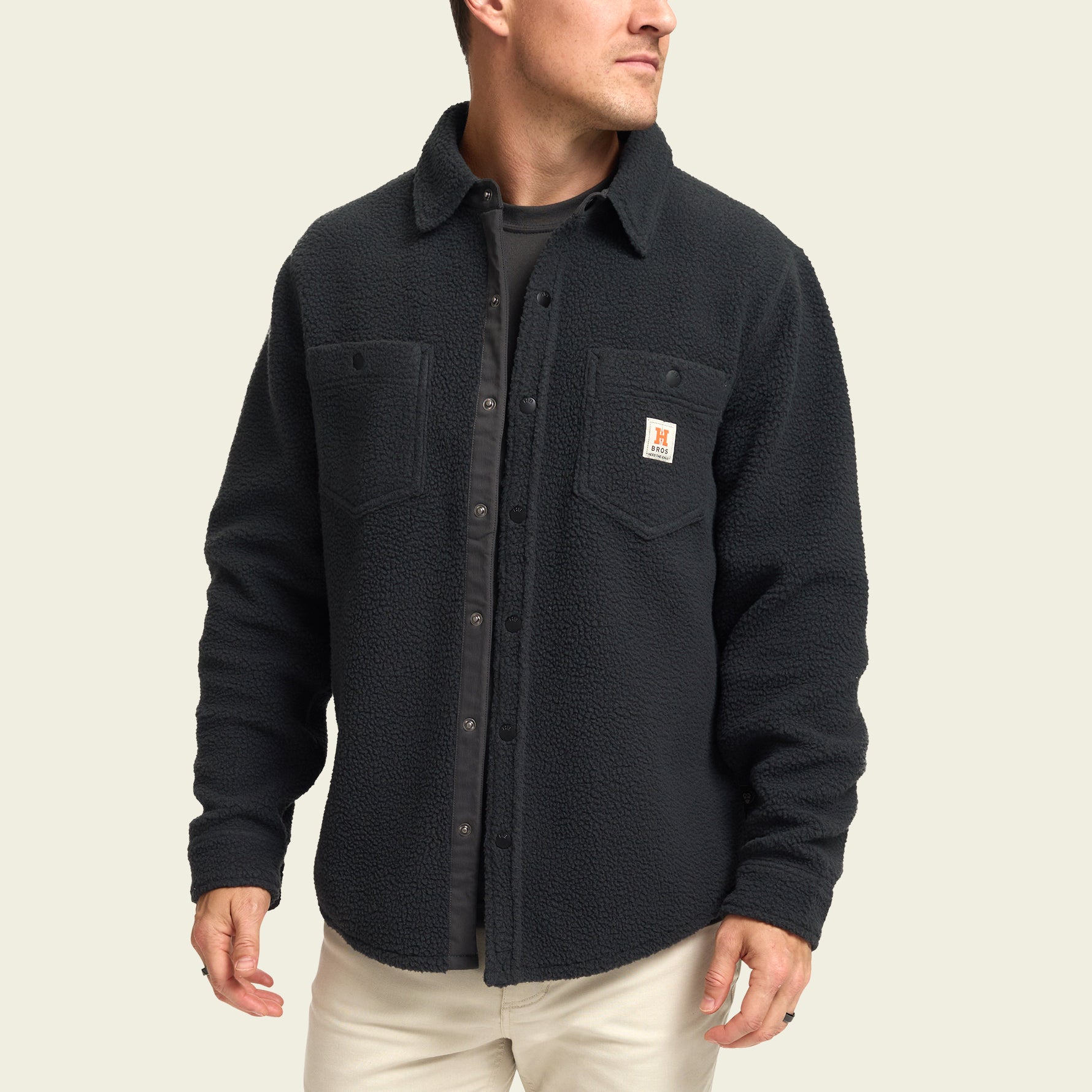 Allegheny Fleece Overshirt, Antique Black