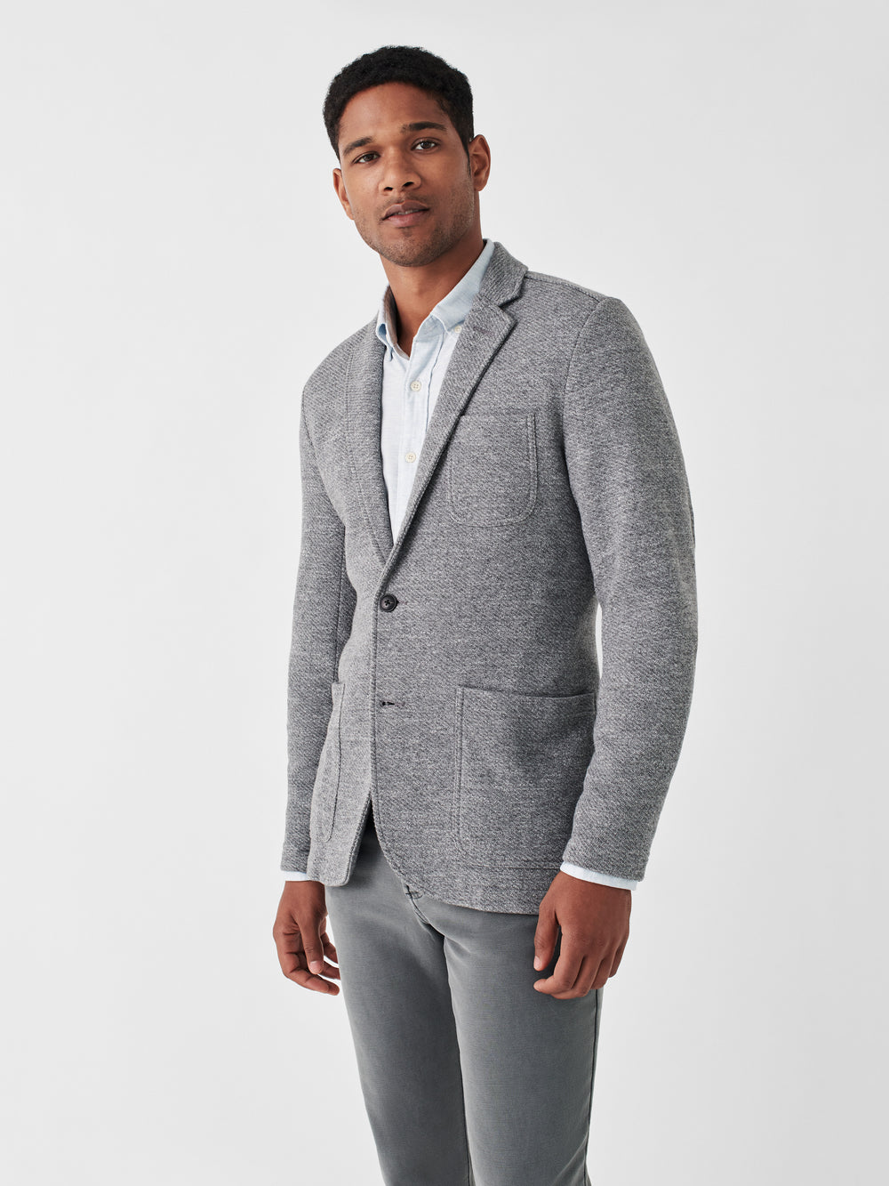 Inlet Knit Blazer Medium Grey Melange