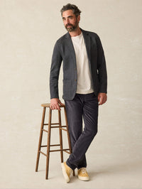 Stretch Terry Corduroy 5 Pocket Pant Washed Charcoal