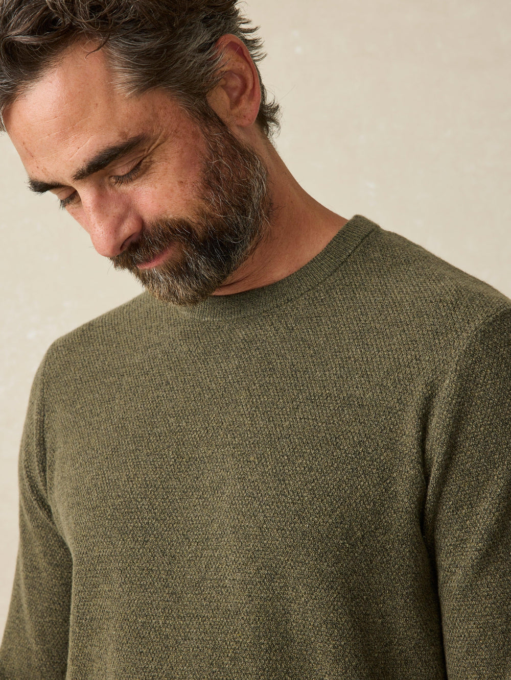 Jackson Crew Sweater II in Olive Heather