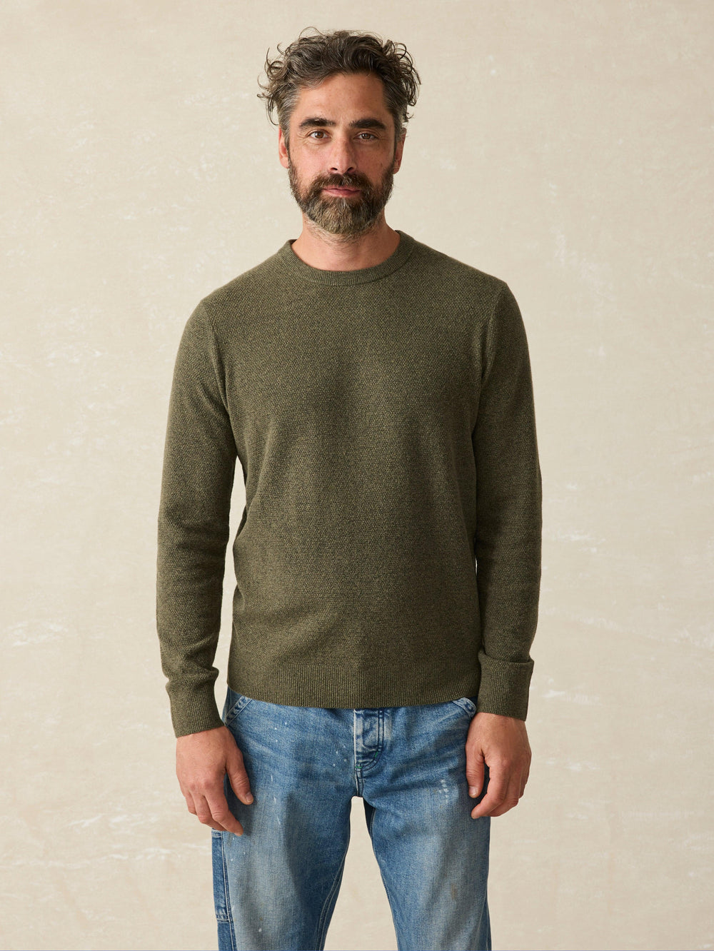 Jackson Crew Sweater II in Olive Heather