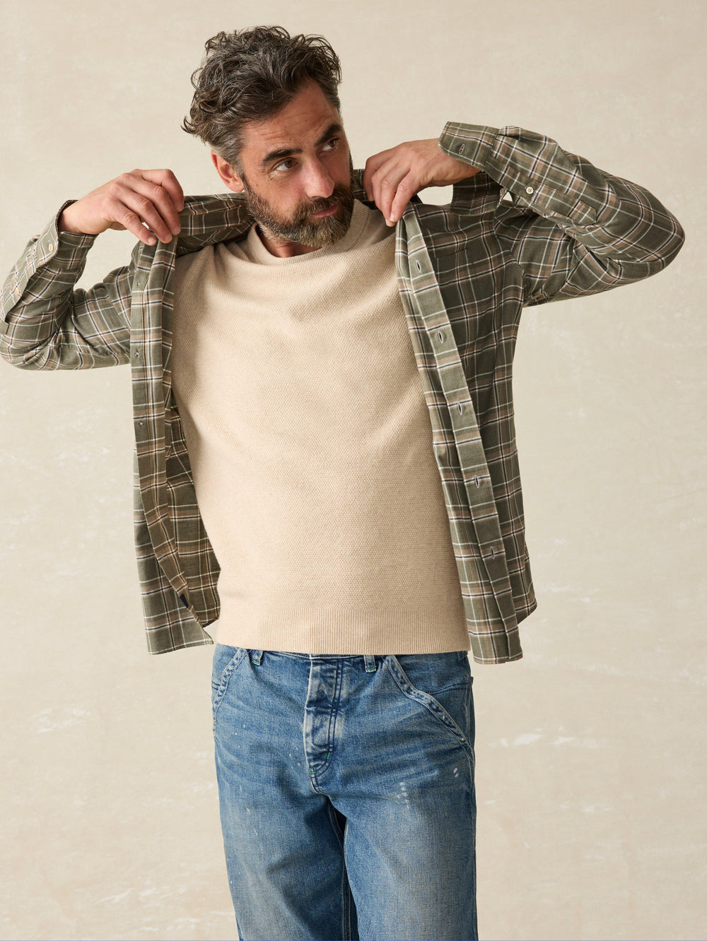 Jackson Crew Sweater II in Seaport Sand Heather