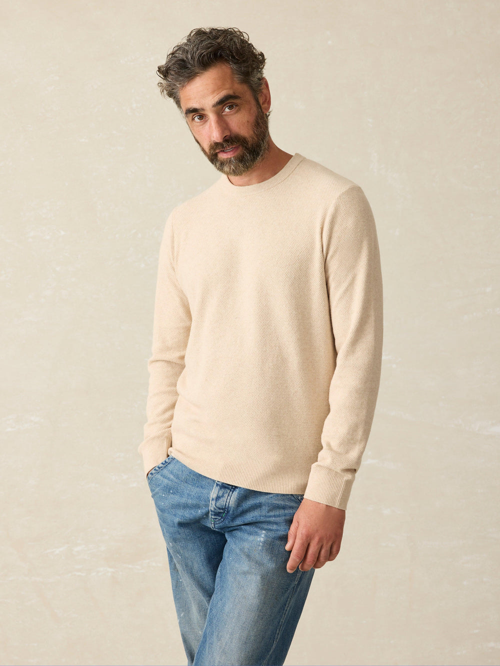 Jackson Crew Sweater II in Seaport Sand Heather