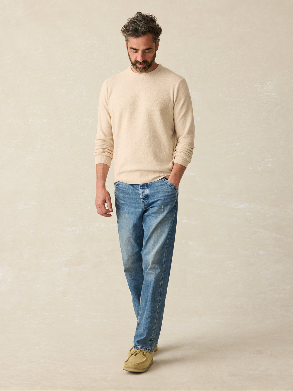 Jackson Crew Sweater II in Seaport Sand Heather