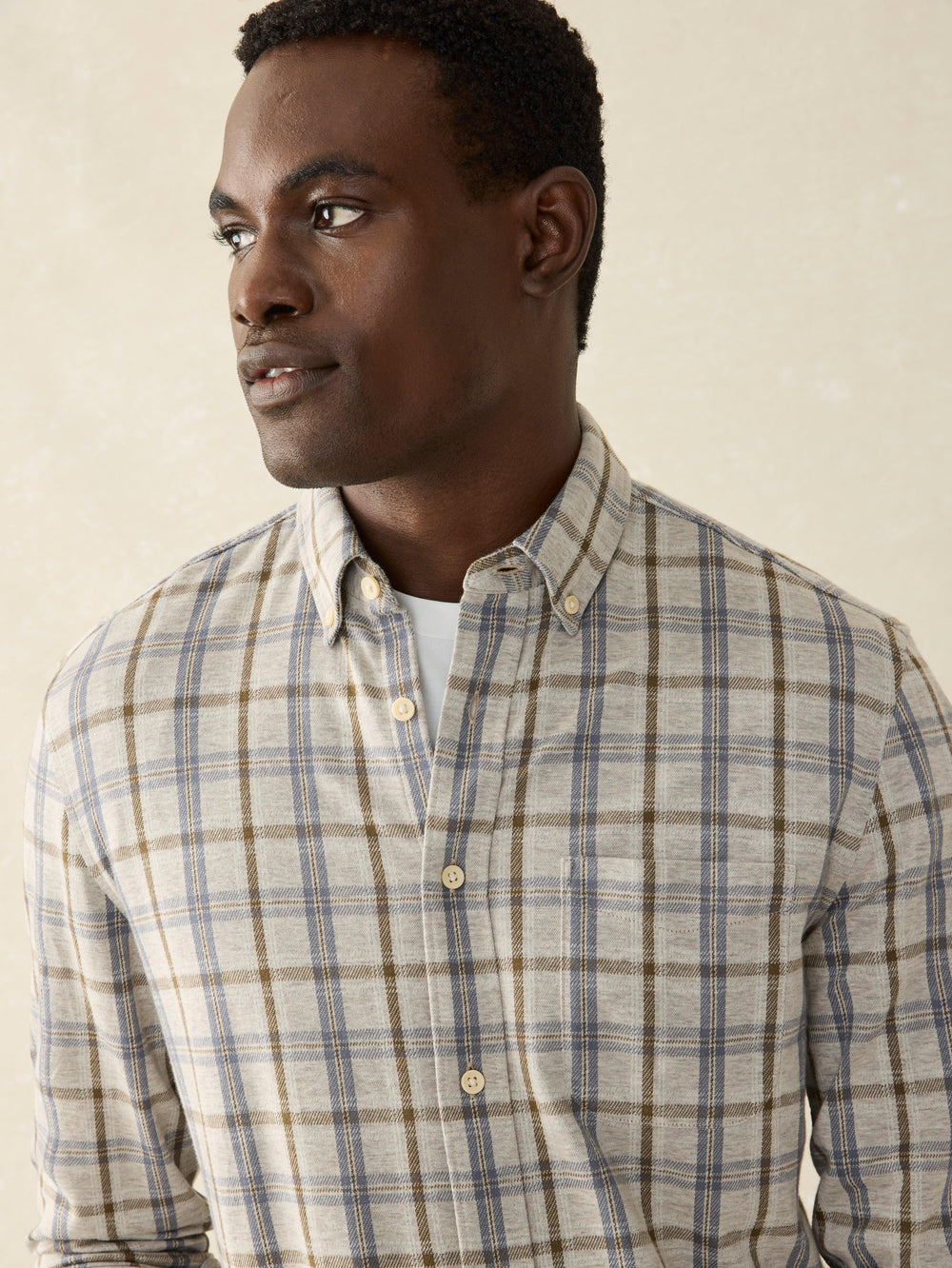 Coastline Knit Shirt Birch River Plaid