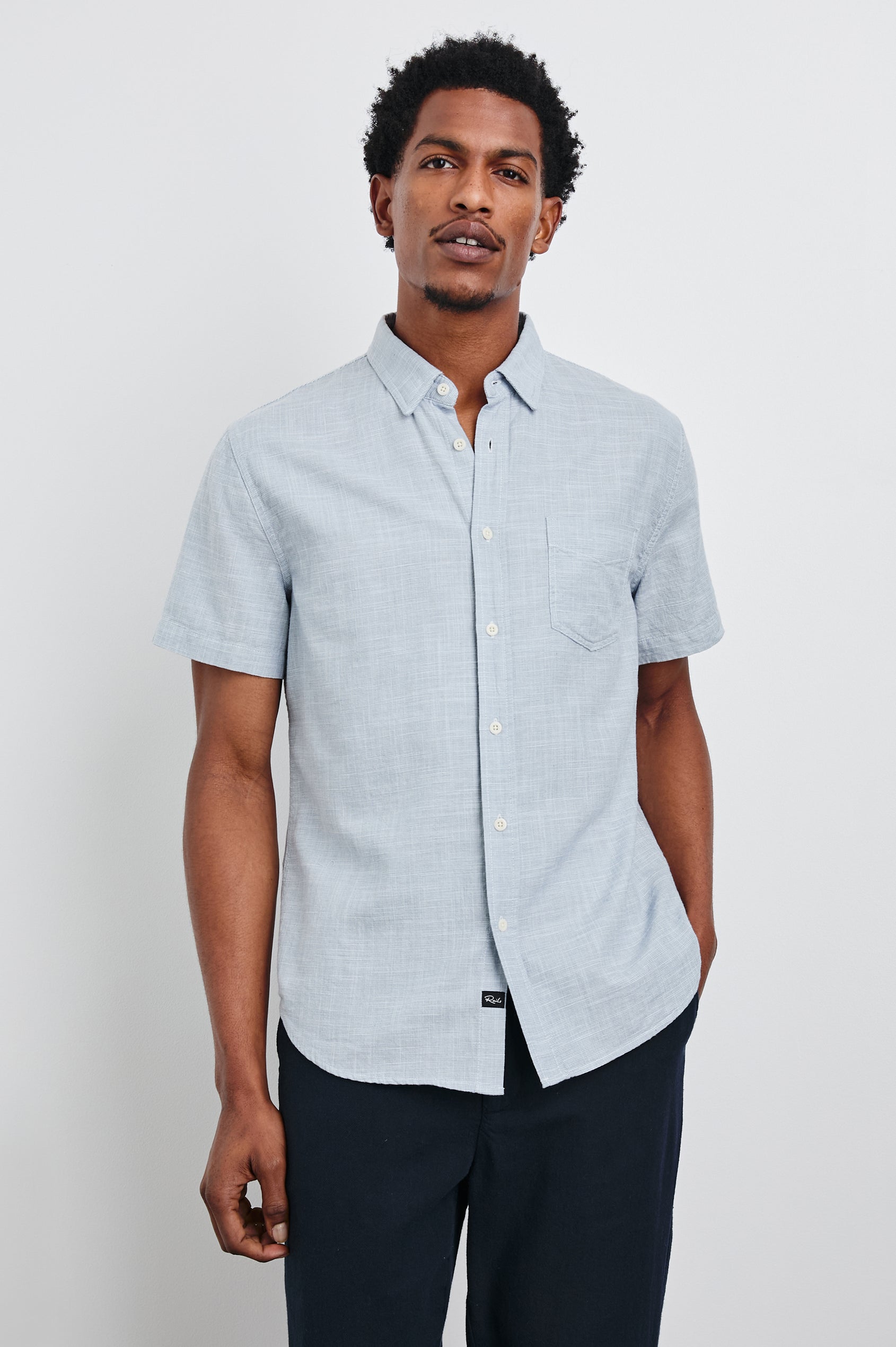 Fairfax Shirt Navy Etch