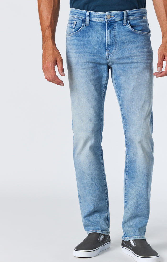 Light blue straight leg jeans shops mens