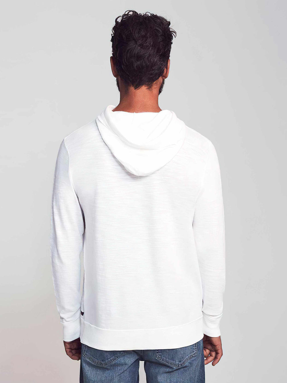 Slub Cotton Hoodie White