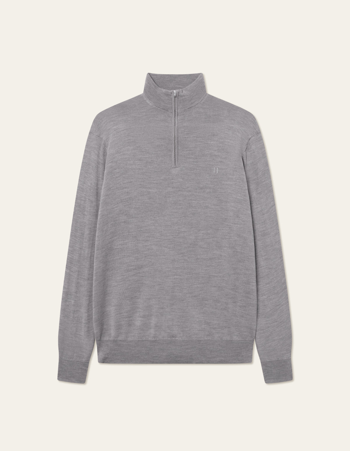 Greyson Half-Zip Merino Knit in Concrete Melange