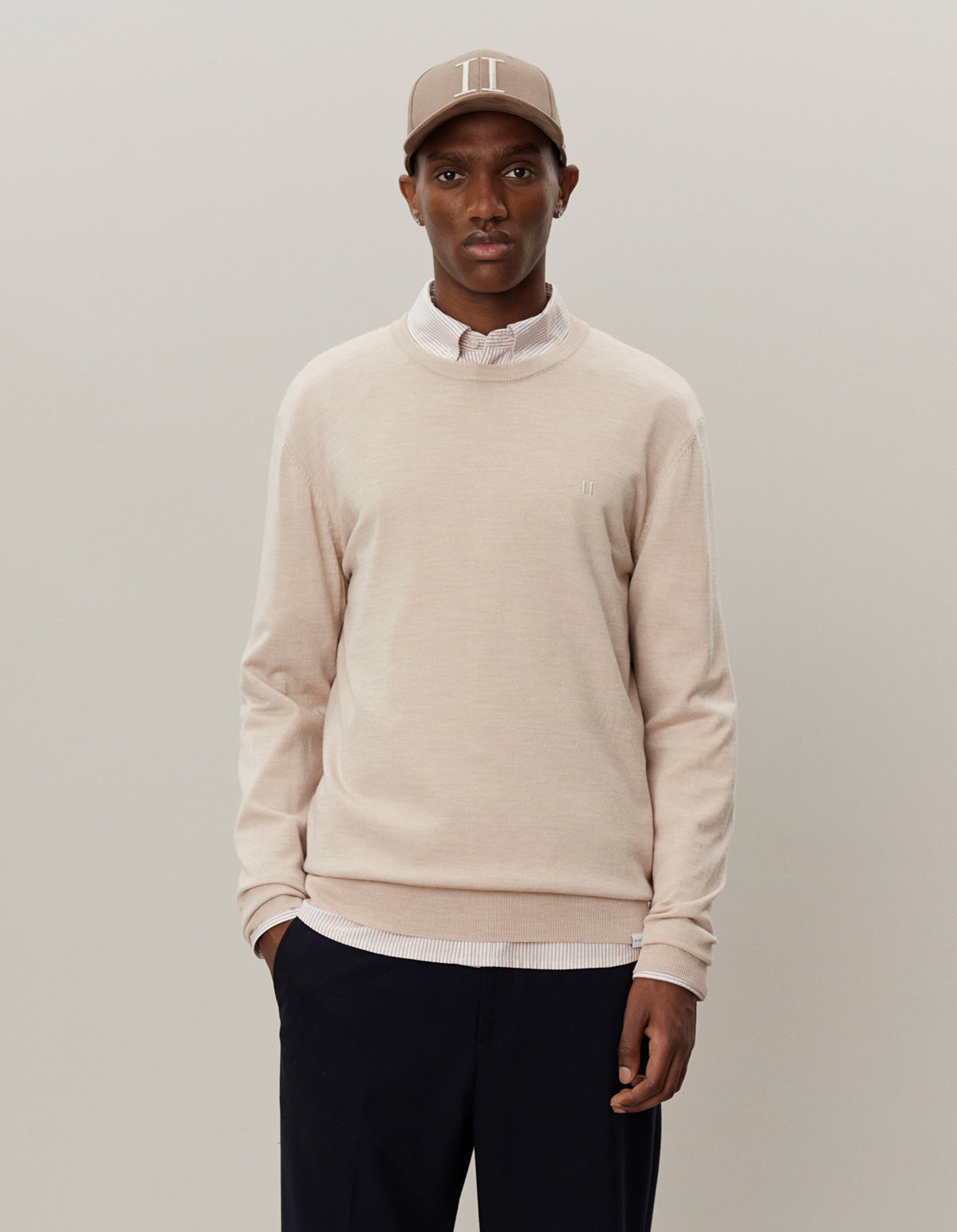 Greyson Merino Knit Sweater Light Camel Melange