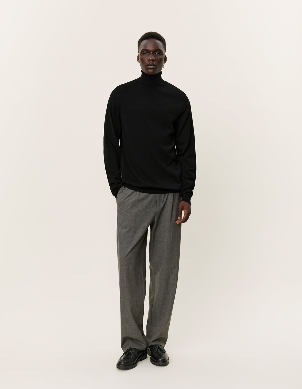 Greyson Rollneck Merino Knit, Black