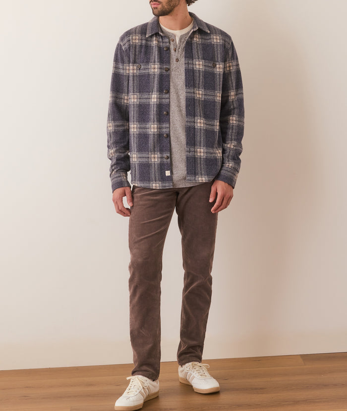 Pacifica Stretch Twill Shirt, Dark Blue Plaid