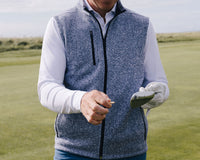 The Ashby Vest Heathered Navy