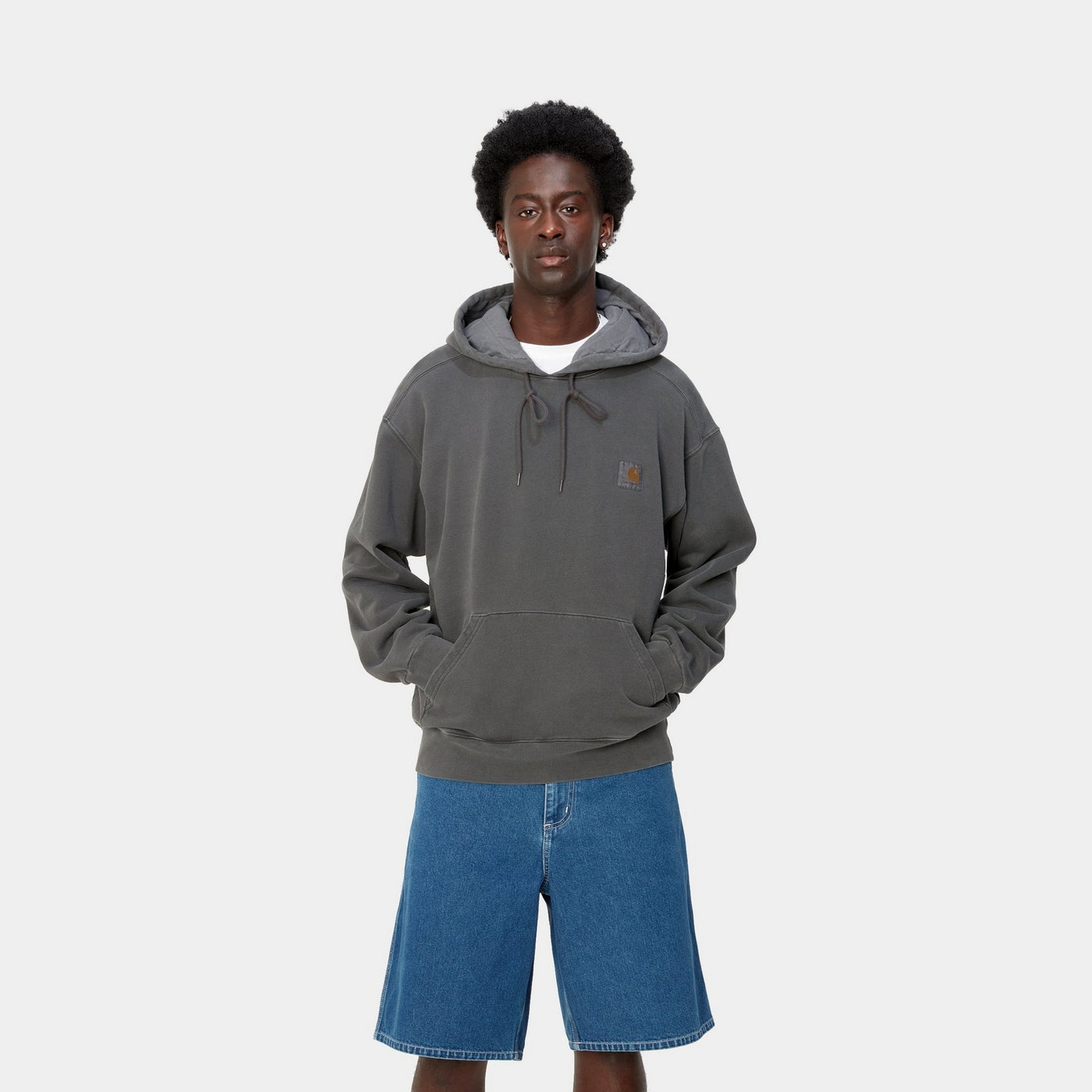Hooded Nelson Sweatshirt Charcoal