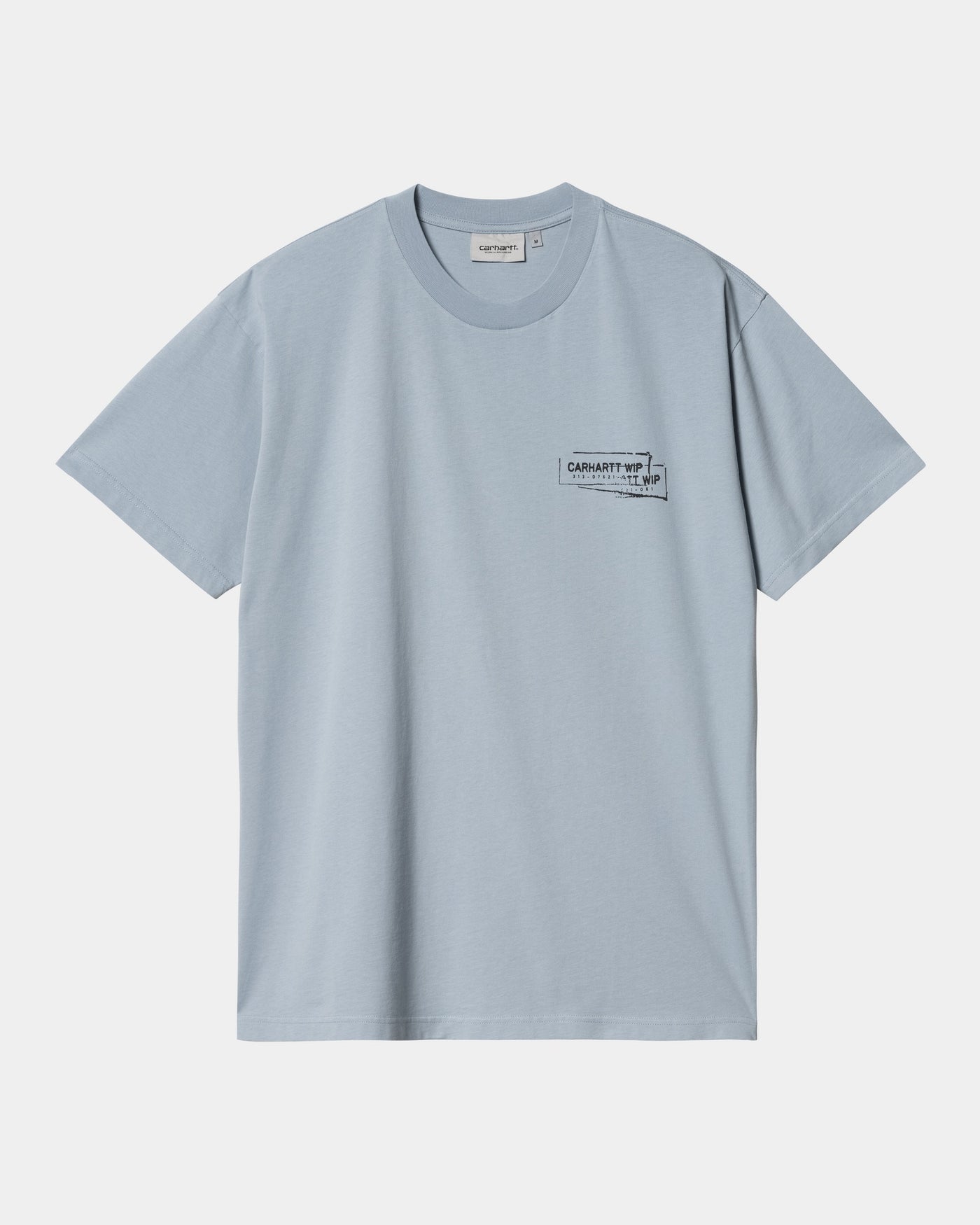 Stamp Tee Misty Sky/Black