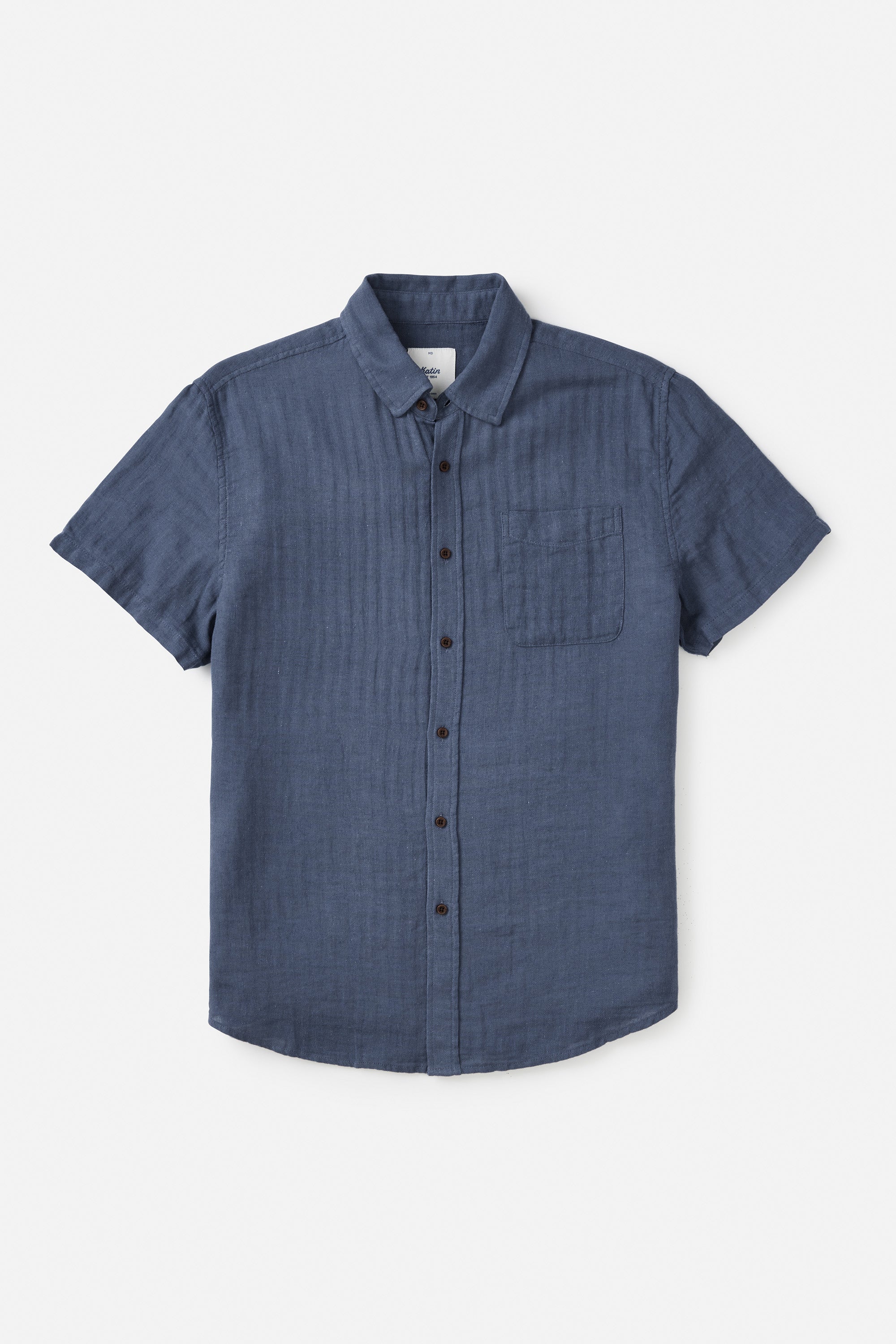 Alan Solid Shirt Washed Blue