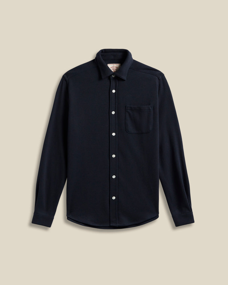 Lago Textured Knit Shirt Navy