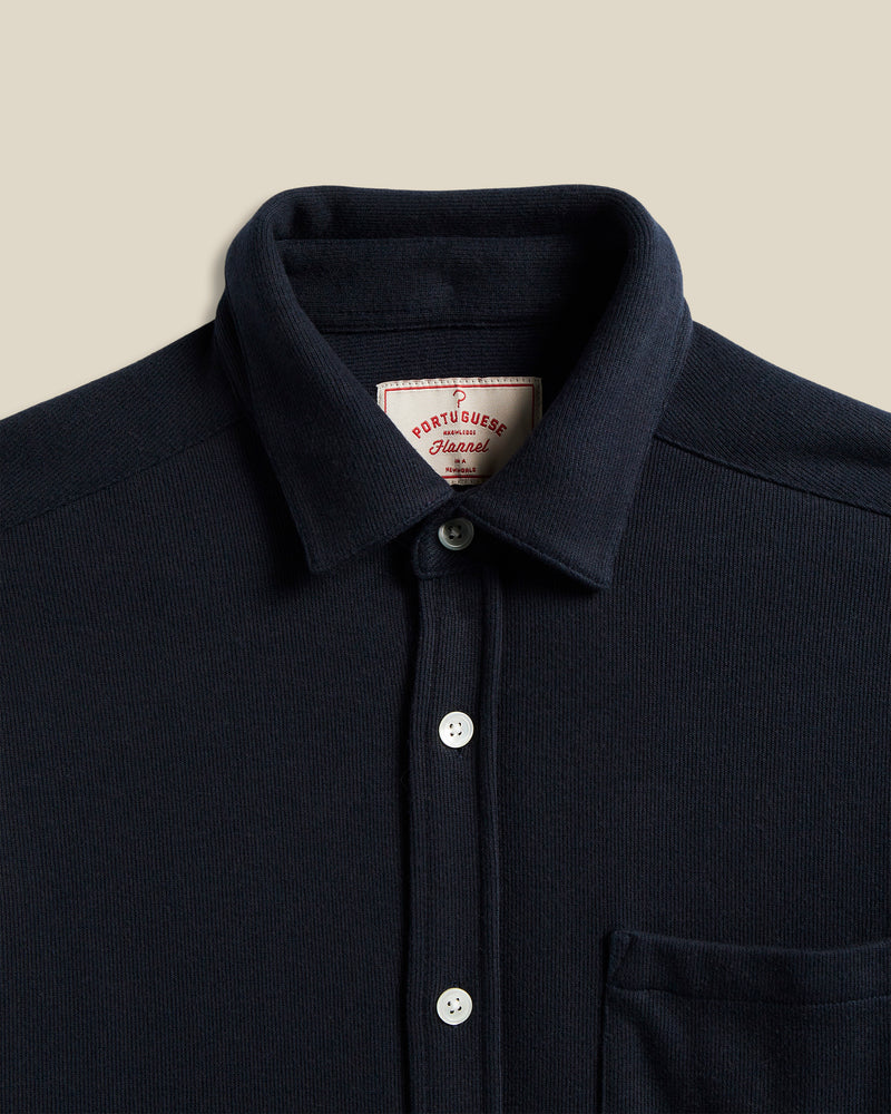 Lago Textured Knit Shirt Navy