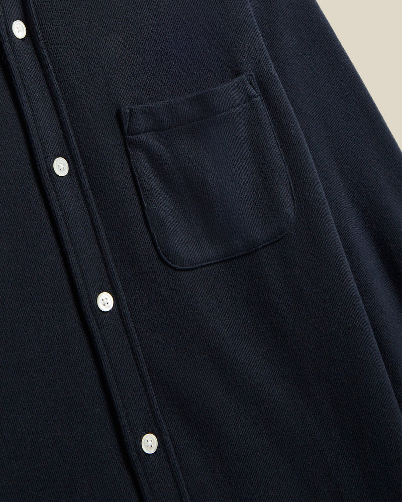 Lago Textured Knit Shirt Navy