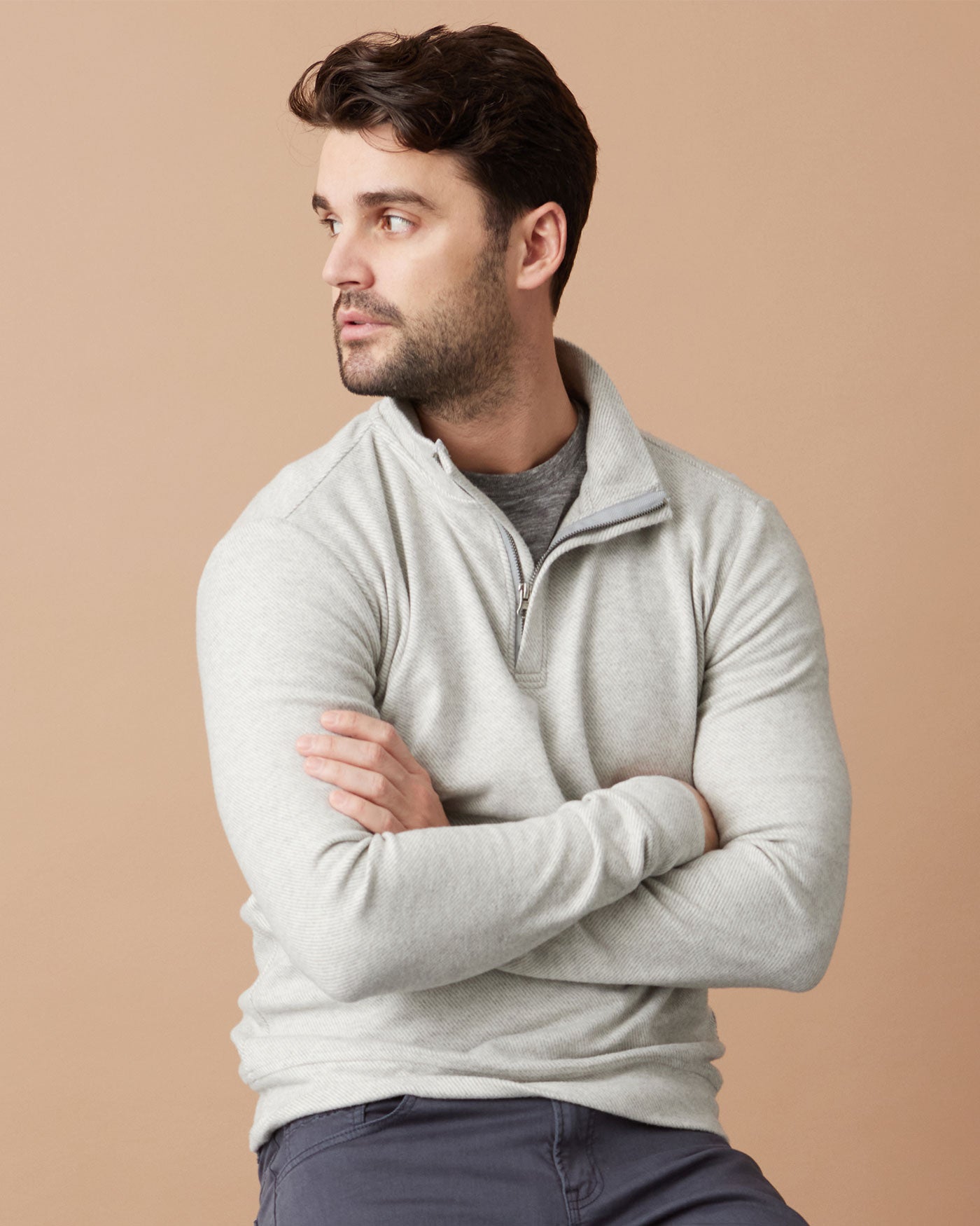 Hero Twill 1/4 Zip Grey