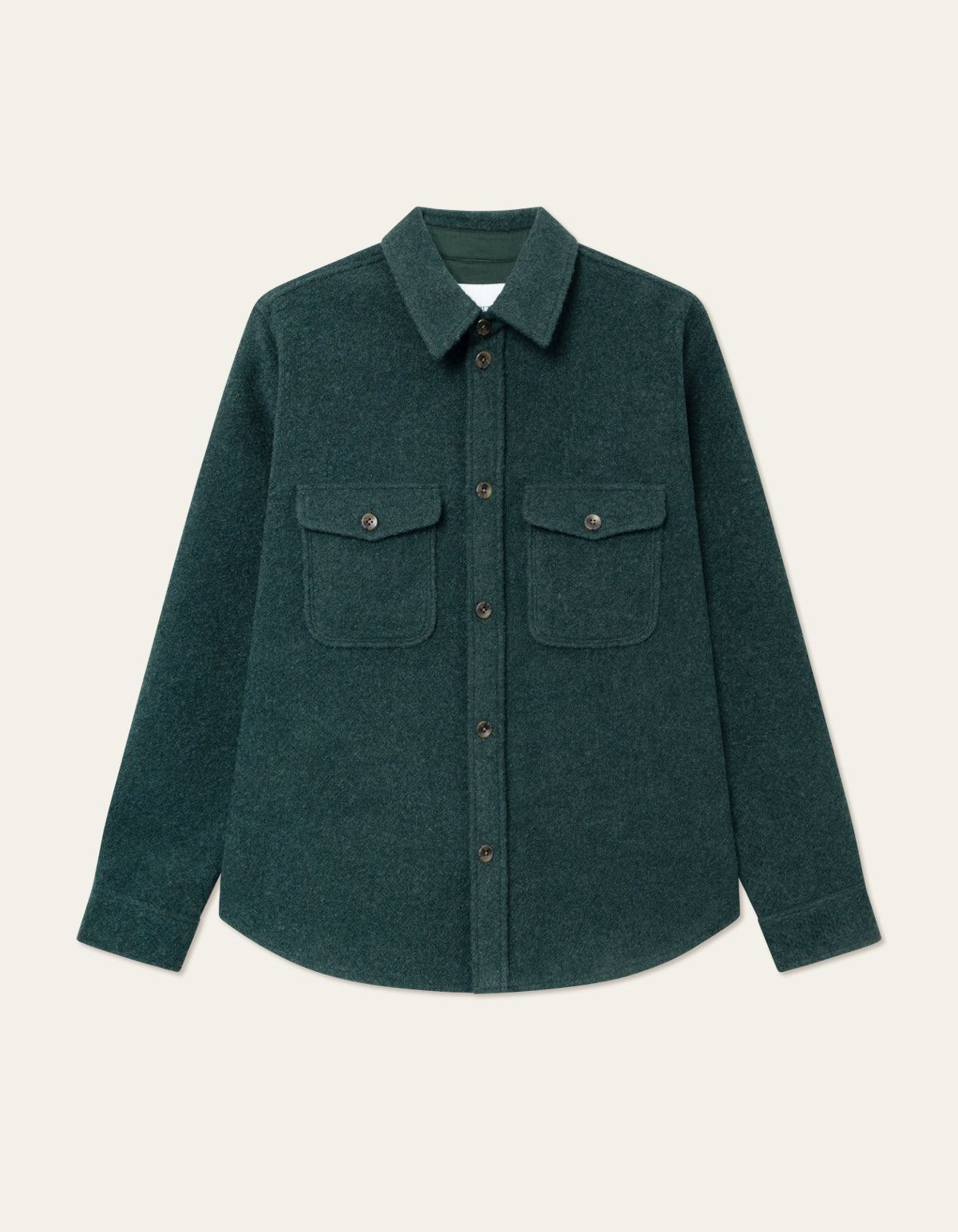 Lennon Bouclé Overshirt Pine Green