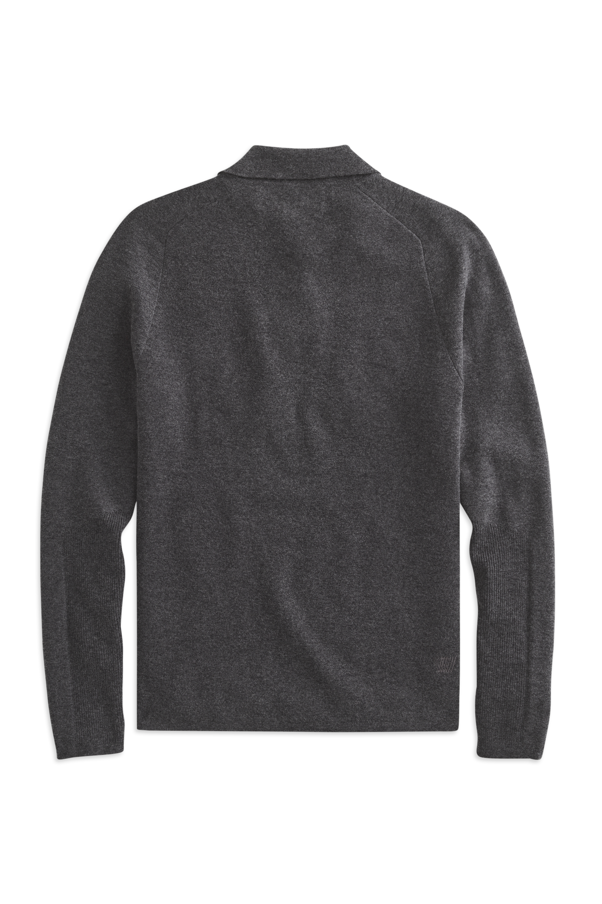 Tech Merino Sweater Polo in Charcoal Heather