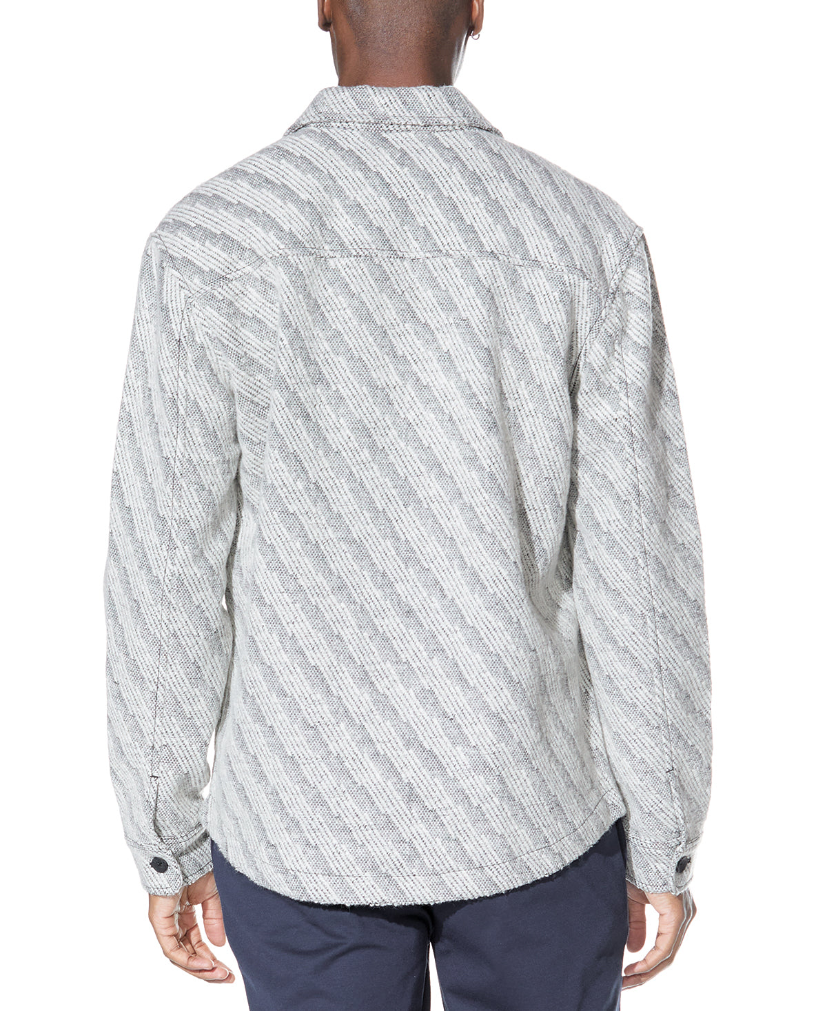 Durbin Relaxed Shirt Jacket, White/Black