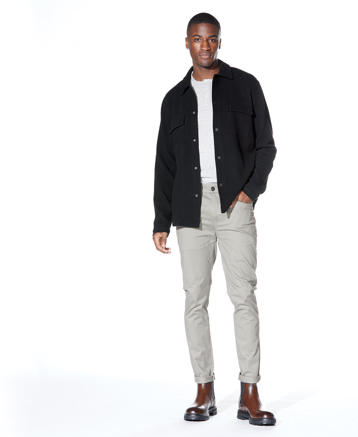 Bennett Shirt Jacket in Black