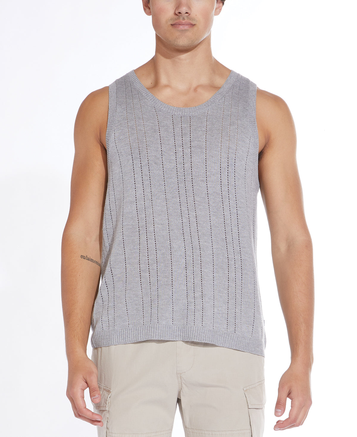 Thiago Sweater Knit Tank Top Heather Gray