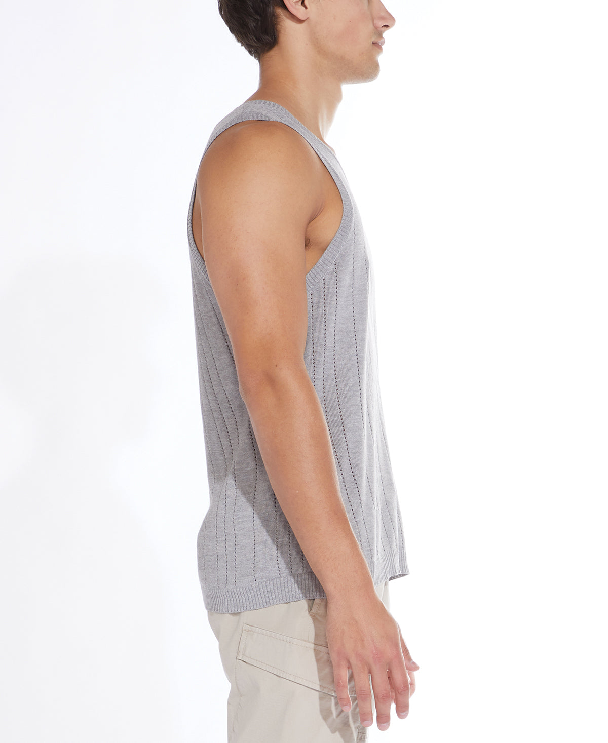 Thiago Sweater Knit Tank Top Heather Gray