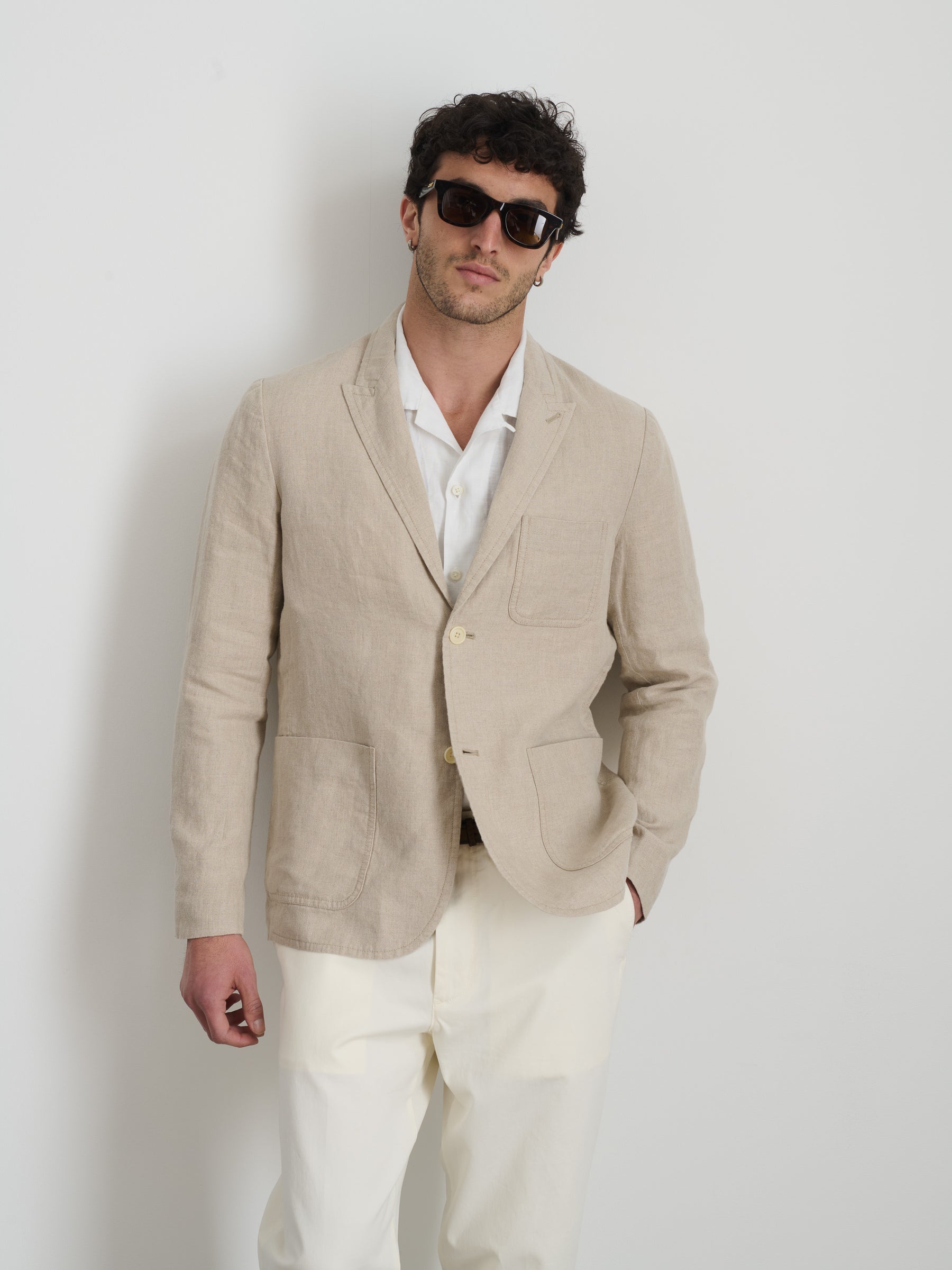 Mercer Blazer in Flax Linen Flax