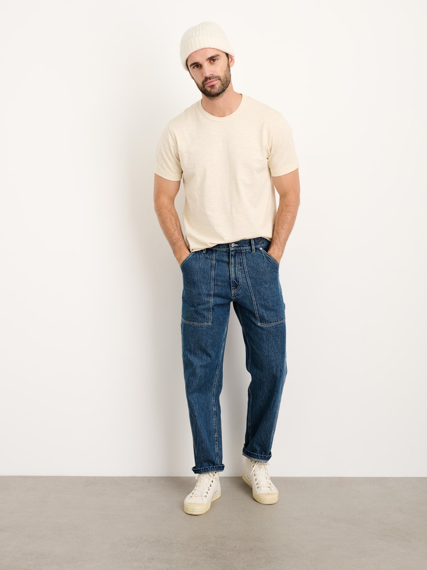 Standard T-Shirt in Slub Cotton Almond Milk