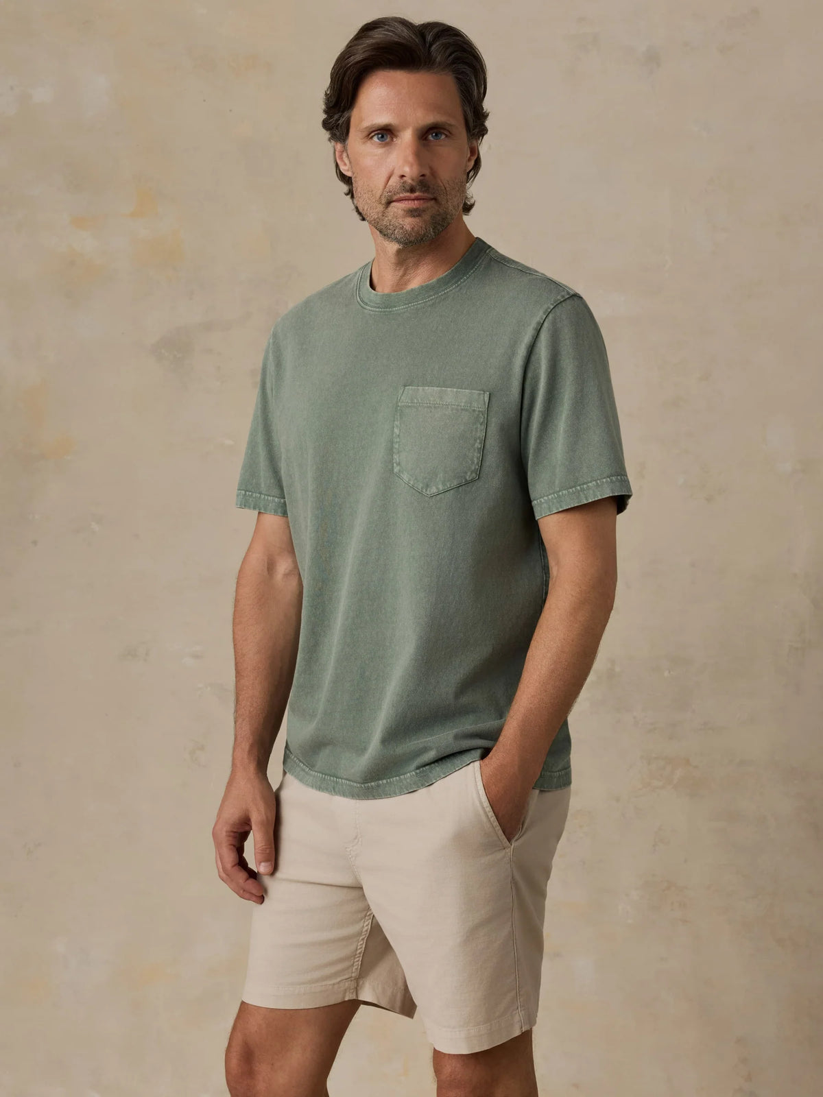 Recycled Cotton Tee Terrain Olive