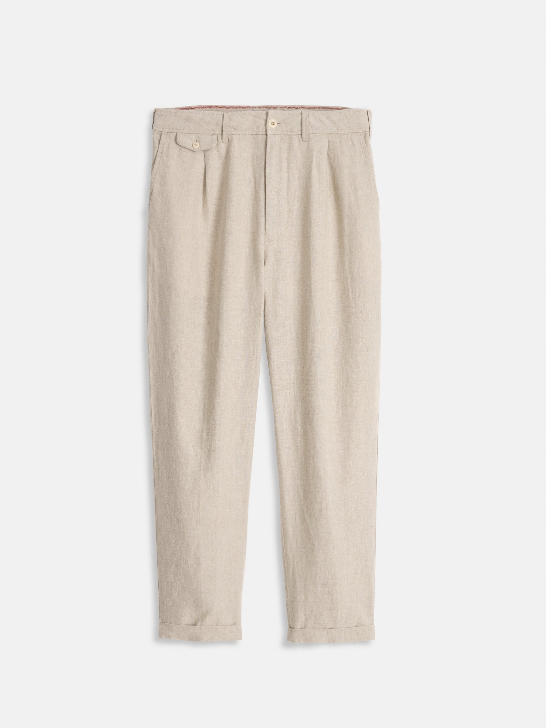 Pleated Pant in Flax Linen Flax