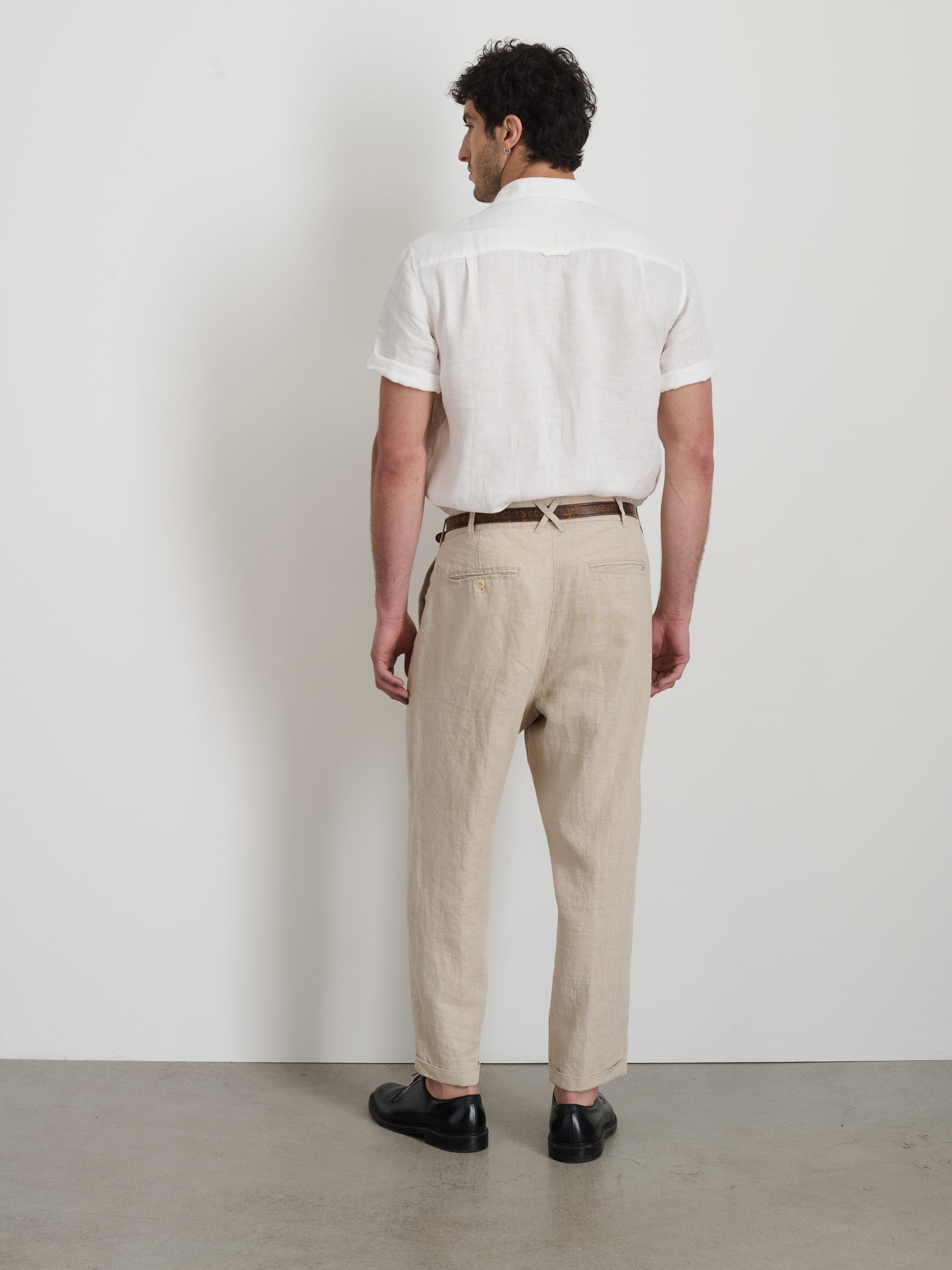 Pleated Pant in Flax Linen