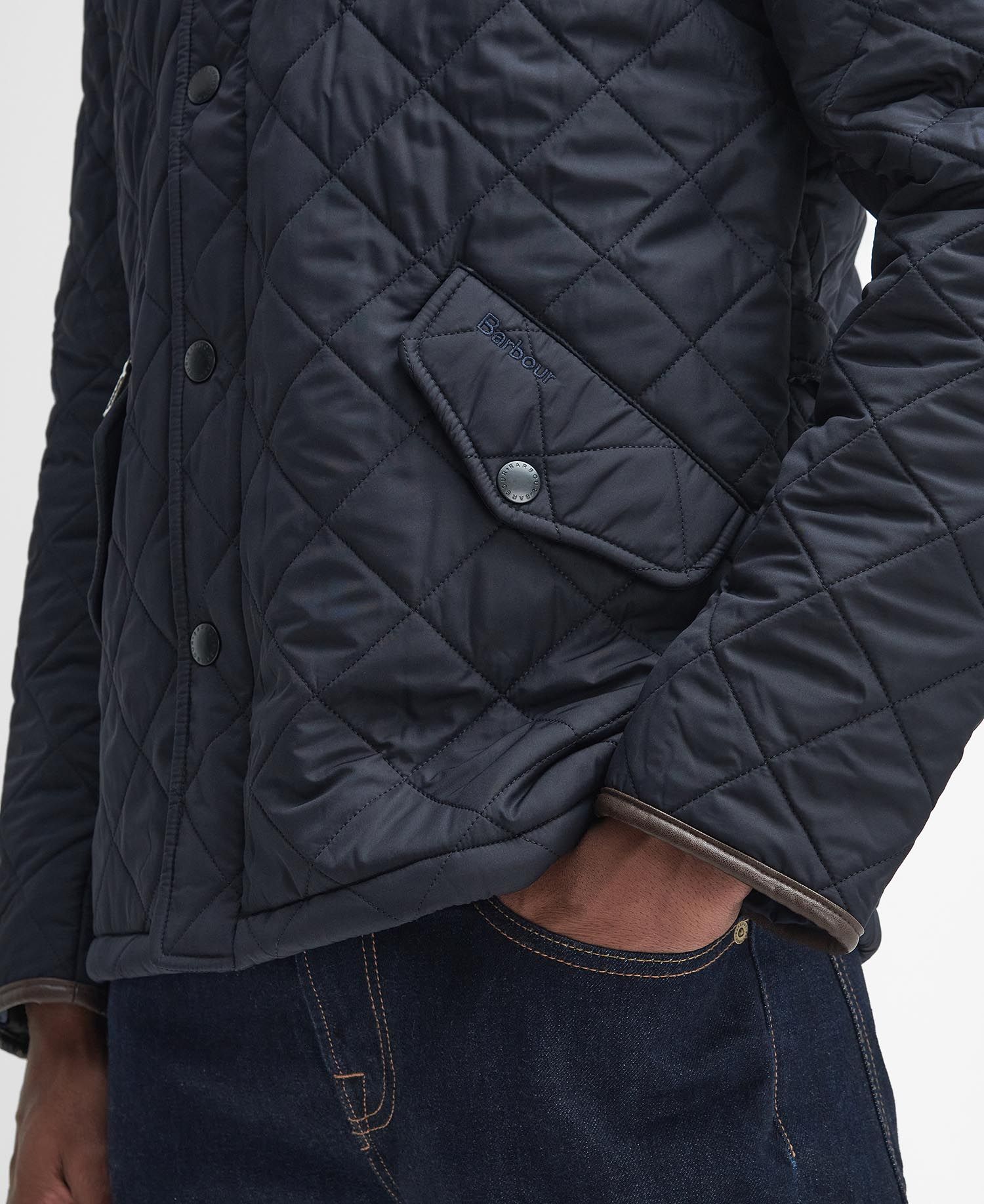 Powell Quilted Jacket in Navy