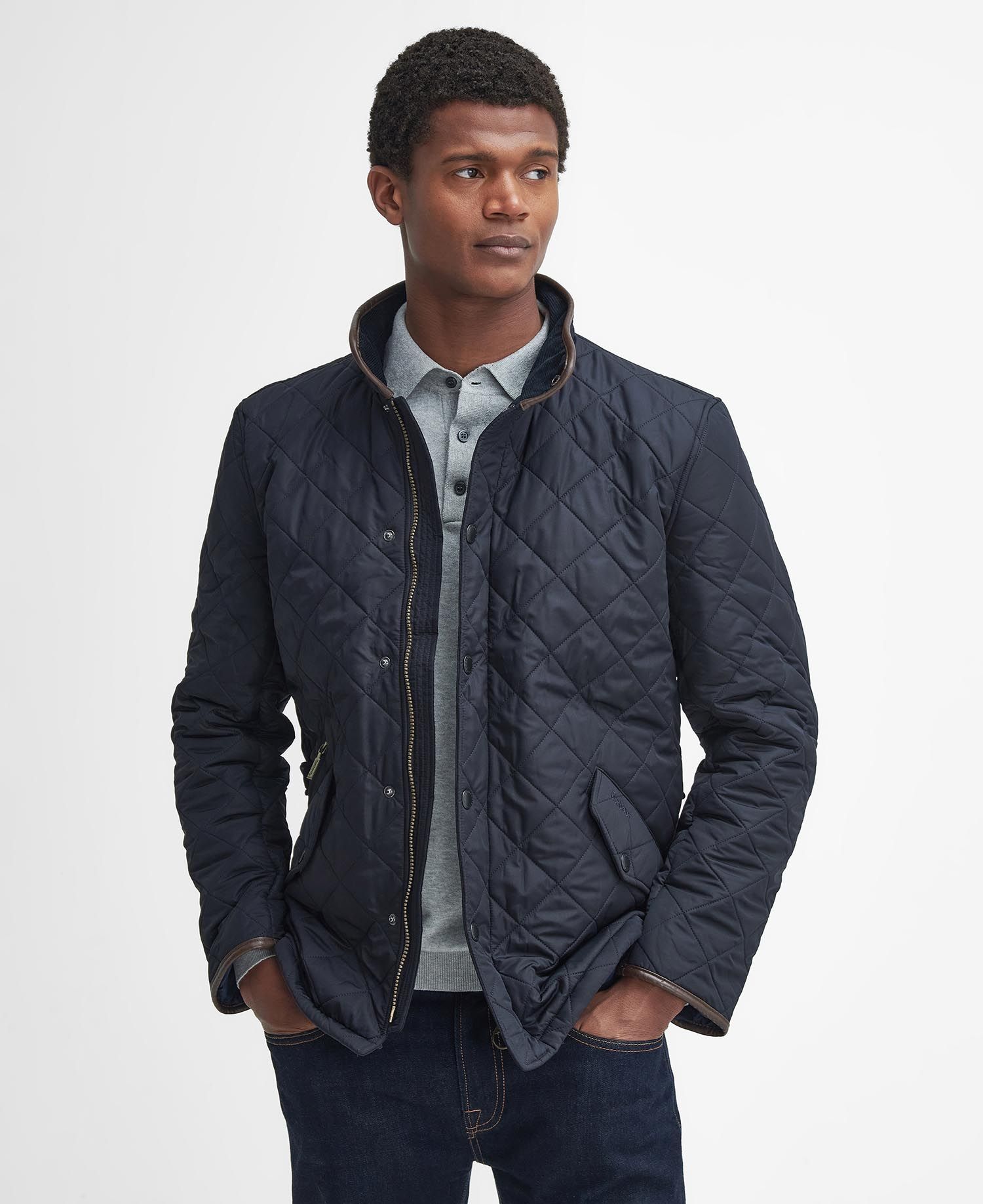 Powell Quilted Jacket in Navy