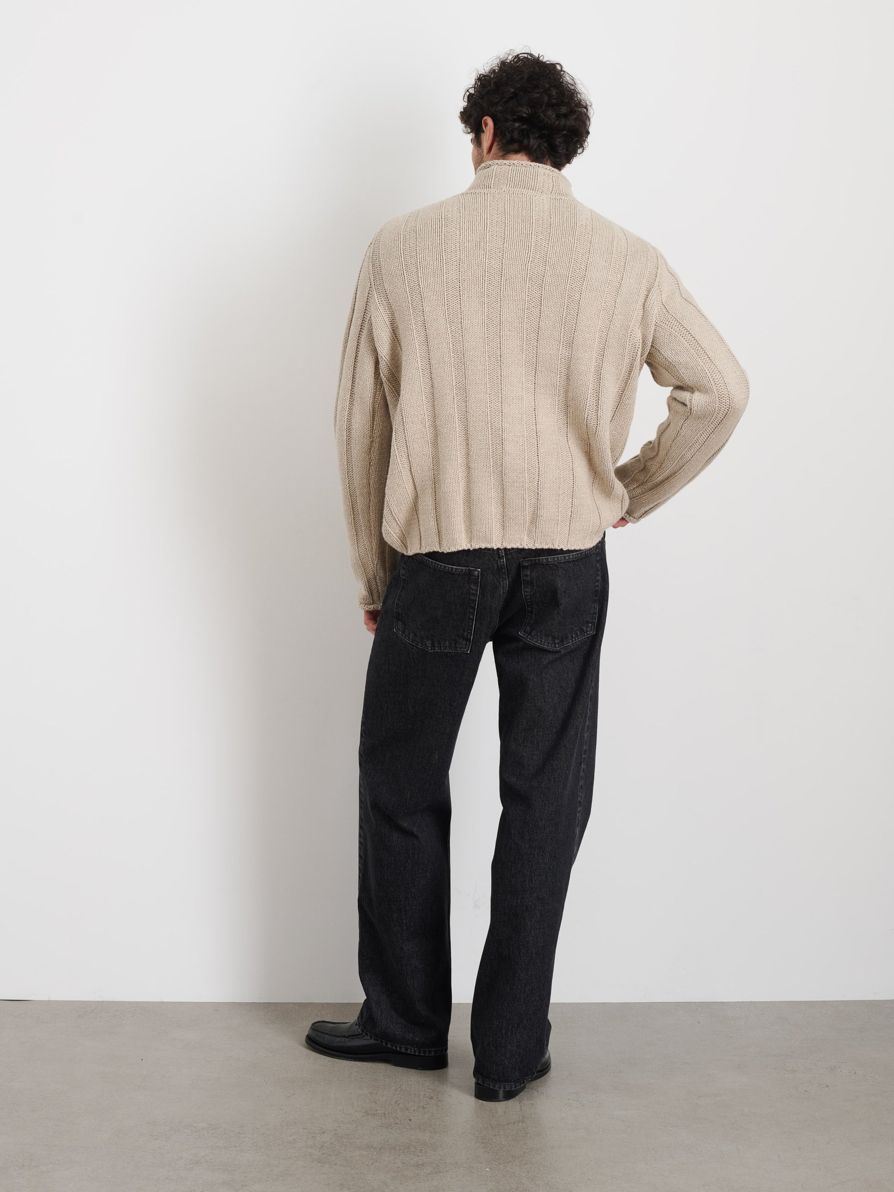 Roll Neck Sweater, Oatmeal