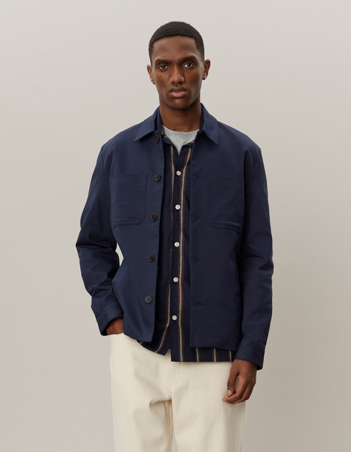 Marseille Cotton Jacket Dark Navy