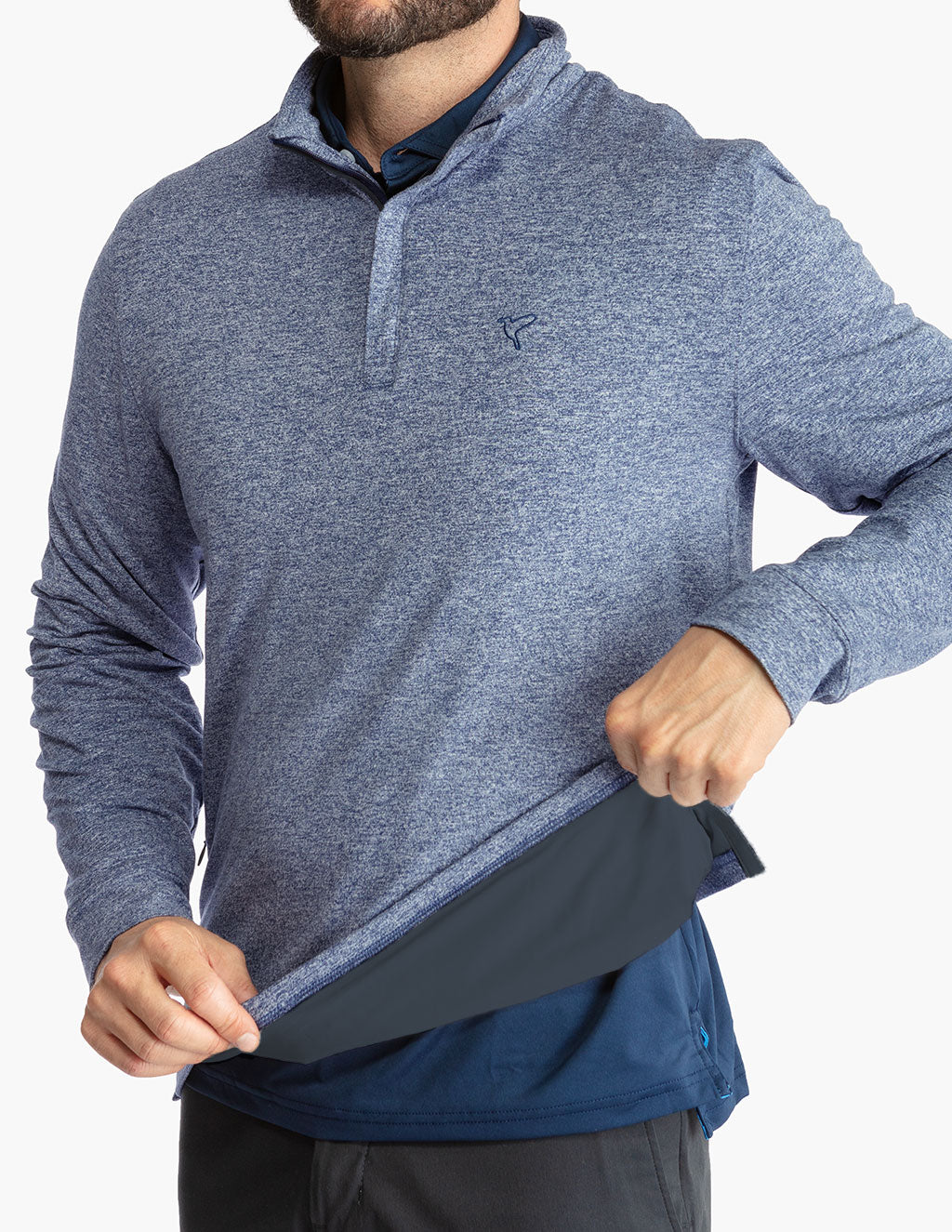 Ash Stretchum Lined 1/4 Zip Ash Stretchum